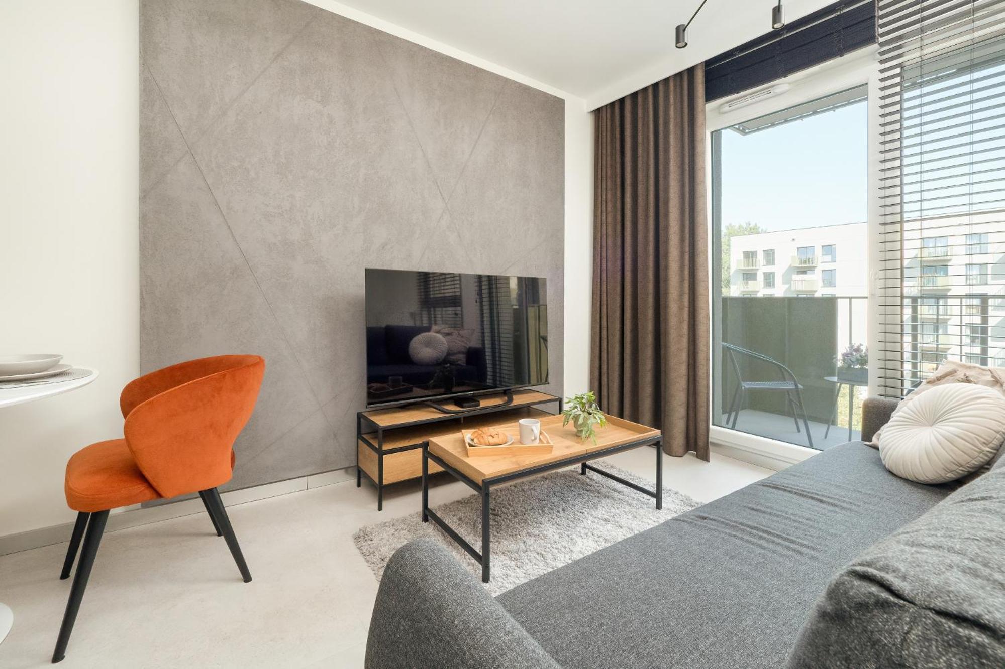 Luksusowe Studio W Lodzi Z Biurkiem, Balkonem I Klimatyzatorem By Renters Prestige 外观 照片