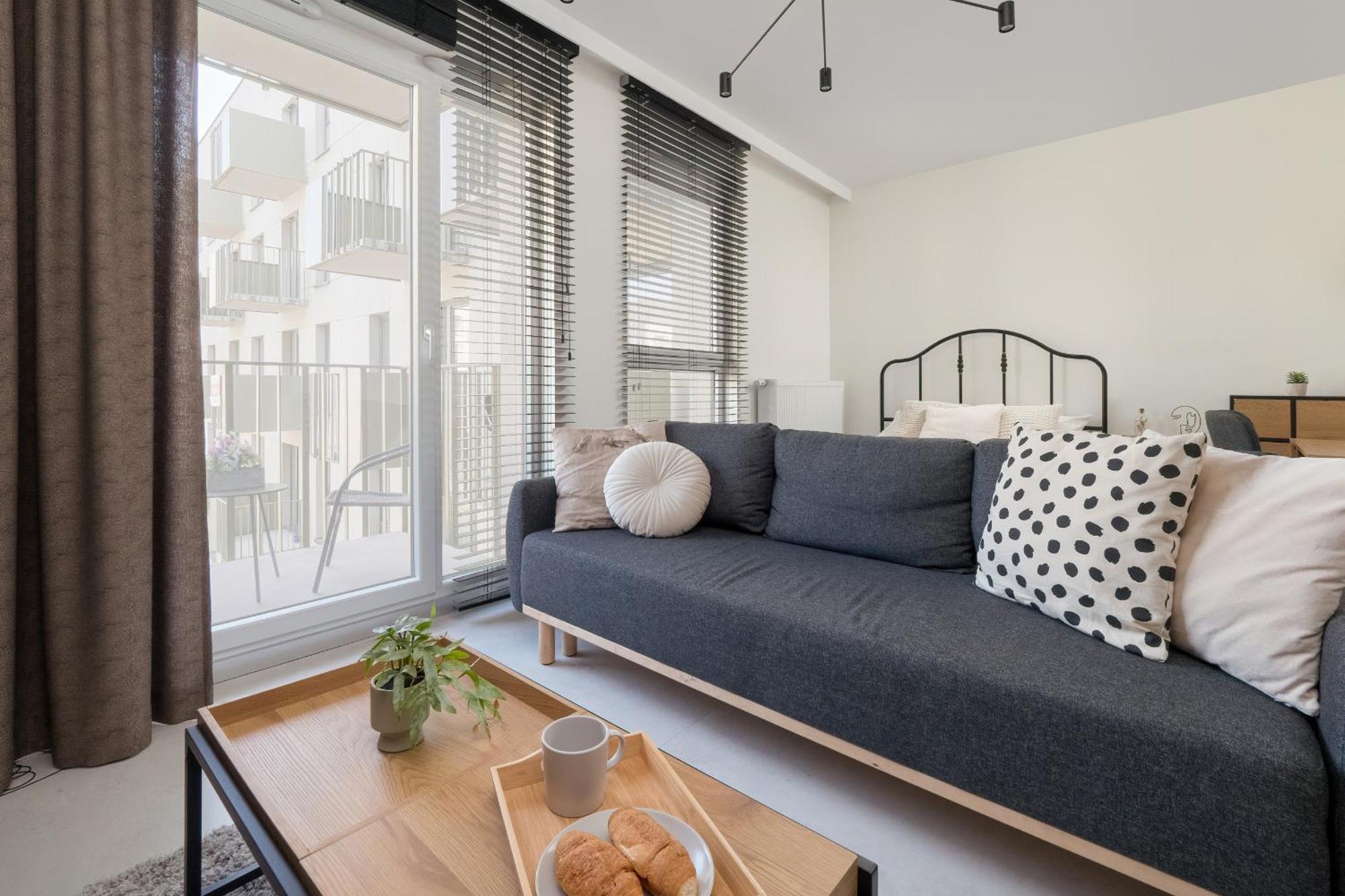 Luksusowe Studio W Lodzi Z Biurkiem, Balkonem I Klimatyzatorem By Renters Prestige 外观 照片