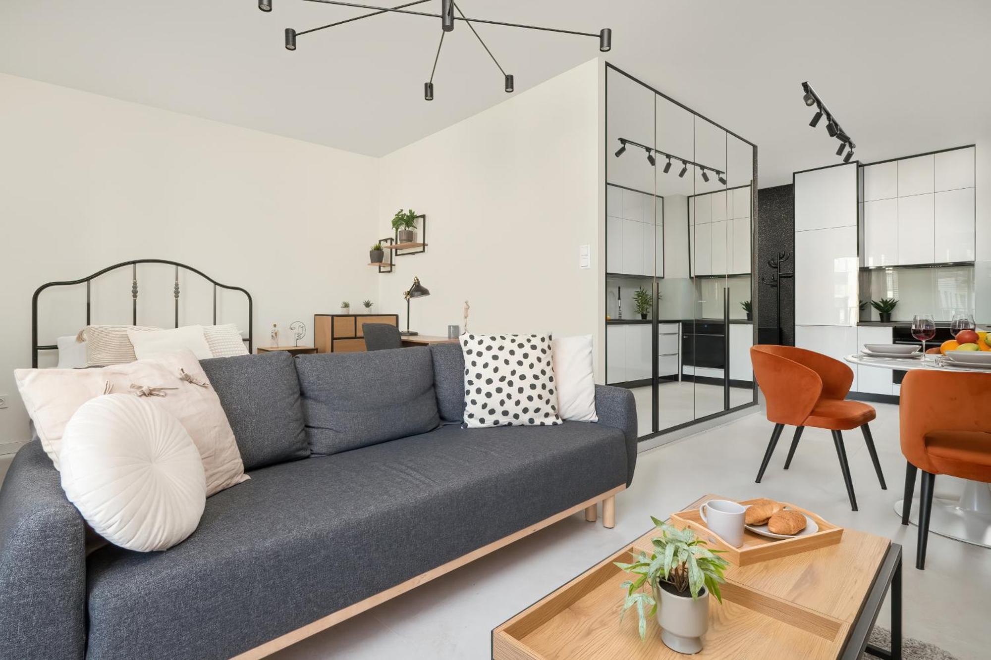 Luksusowe Studio W Lodzi Z Biurkiem, Balkonem I Klimatyzatorem By Renters Prestige 外观 照片